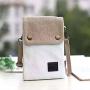 Gcepls Canvas Small Cute Crossbody Women Cell Phone Purse Wallet Bag (Milk White)