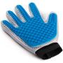 Pet Grooming Glove - Enhanced Five Finger Design - for Cats, Dogs and Horses - Long & Short Fur - Gentle De-Shedding Brush - Your Pet Will Love It