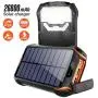 Xiyihoo Solar Charger 26800mAh, Solar Power Bank Portable Solar Panel Charger with 18 LEDs Flashlight 3 Output Ports Waterproof External Backup Battery for Outdoor Camping Hiking iOS Android (Orange) Xiyihoo Solar Charger 26800mAh, Solar Power Bank Portable Solar Panel Charger with 18 LEDs Flashlight 3 Output Ports Waterproof External Backup Battery for Outdoor Camping Hiking iOS Android (Orange)