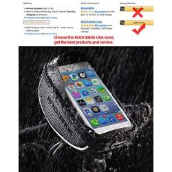 ROCKBROS Bike Phone Mount Bag Bike Front Frame Handlebar Bag Waterproof Bike Phone Holder Case Bicycle Accessories Pouch Sensitive Touch Screen Compatible with iPhone 11 XS Max XR 8 Plus Below 6.5"