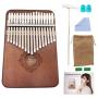 Kalimba Thumb Piano 17 Keys Rosefinch Finger Piano Mahogany Mbira with Tuning Hammer Study Instruction Bag Gift for Beginner Adults Kids