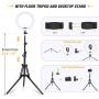 Yesker 10” Ring Light with 51 Inch Floor and Desktop Tripod Stand LED Ringlight 3 Light Modes 10 Brightness Level Phone Holder Selife Remote for Streaming Makeup Photography Zoom Wed Conferencing