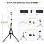 Yesker 10” Ring Light with 51 Inch Floor and Desktop Tripod Stand LED Ringlight 3 Light Modes 10 Brightness Level Phone Holder Selife Remote for Streaming Makeup Photography Zoom Wed Conferencing