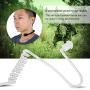 3.5mm PTT Throat Mic Earpiece Throat Mic Headset Acoustic Tube Earpiece with Finger PTT Flexible Anti Radiation Covert Air Acoustic Tube Headset for Mobile Phone