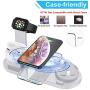 Kertxin Wireless Charger,4 in 1 Charging Station with USB Charging for Apple Watch 5 4 3 2 1,AirPods Pro/2/1,iPhone 11/11 Pro Max/XR/XS Max/XS/X/8/8P