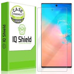 IQ Shield Screen Protector Compatible with Samsung Galaxy Note 10+ Plus (Note 10+ 5G, 6.8 inch Display)(2-Pack)(Case Friendly) Anti-Bubble Clear Film
