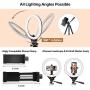 10’’ LED Ring Light with Stand and Phone Holder, UBeesize Selfie Halo Light for Photography/Makeup/Vlogging/Live Streaming, Compatible with Phones and Cameras (2020 Version)