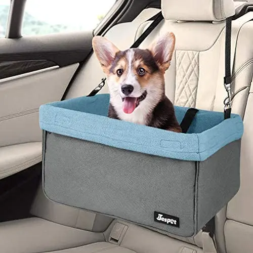 JESPET Dog Booster Seats for Cars, Portable Dog Car Seat Travel Carrier with Seat Belt for 24lbs Pets JESPET Dog Booster Seats for Cars, Portable Dog Car Seat Travel Carrier with Seat Belt for 24lbs Pets