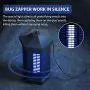 Bug Zapper Fly Trap Outdoor Bug Zapper Electric Mosquito Killer with 5 Sticky Glue Boards, Waterproof Insect Fly Trap Fly Zapper for Outdoor, Indoor, Backyard, Patio, Kitchen