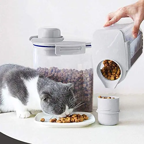 Ansee Pet Food Storage Container, Cereal Container with Airtight Design Pour Spout Measuring Swivel Cup, BPA-Free Dry Food Dispenser for Dogs Cats Birds Ansee Pet Food Storage Container, Cereal Container with Airtight Design Pour Spout Measuring Swivel Cup, BPA-Free Dry Food Dispenser for Dogs Cats Birds