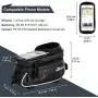 WOTOW Bicycle Phone Mount Bags, Waterproof Bike Front Frame Top Tube Handlebar MTB Cycling Bag with TPU Touch Screen Cell Phone Holder, Fits for iphone7 8 Plus/XR/Xs Max Samsung Huawei Up to 6.6" WOTOW Bicycle Phone Mount Bags, Waterproof Bike Front Frame Top Tube Handlebar MTB Cycling Bag with TPU Touch Screen Cell Phone Holder, Fits for iphone7 8 Plus/XR/Xs Max Samsung Huawei Up to 6.6"