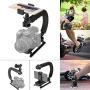 Fantaseal 4in1 DSLR/Mirrorless/Action Camera +Camcorder +Smartphone Stabilizer Holder We-Media YouTube Vlog Low Position Video Rig Mount Fit for GoPro Sony DJI OSMO Action Nikon Canon iPhone Samsung
