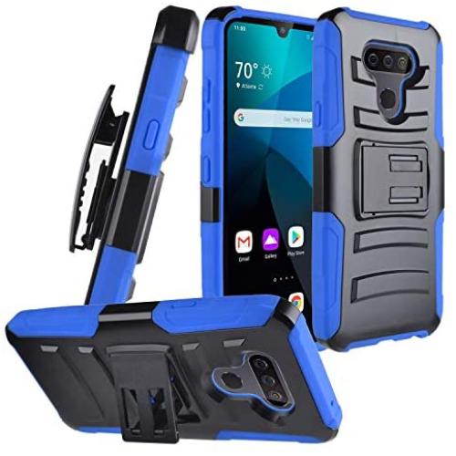CELZEN - for LG Harmony 4, LG Premier Pro Plus (2020) - Phone Case w/Belt Clip Holster - CV1 Blue
