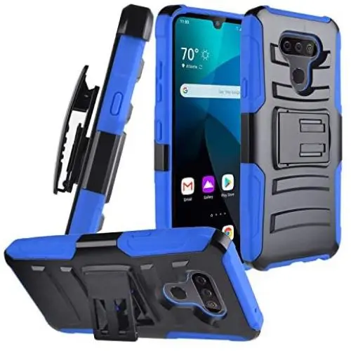 CELZEN - for LG Harmony 4, LG Premier Pro Plus (2020) - Phone Case w/Belt Clip Holster - CV1 Blue