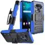 CELZEN - for LG Harmony 4, LG Premier Pro Plus (2020) - Phone Case w/Belt Clip Holster - CV1 Blue