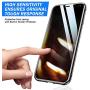 iPhone 11 Pro Max Case, ZHIKE Anti-Peep Magnetic Adsorption Case Front and Back Tempered Glass Full Screen Coverage One-Piece Design Flip Privacy Cover (Anti Spy-Clear Black)