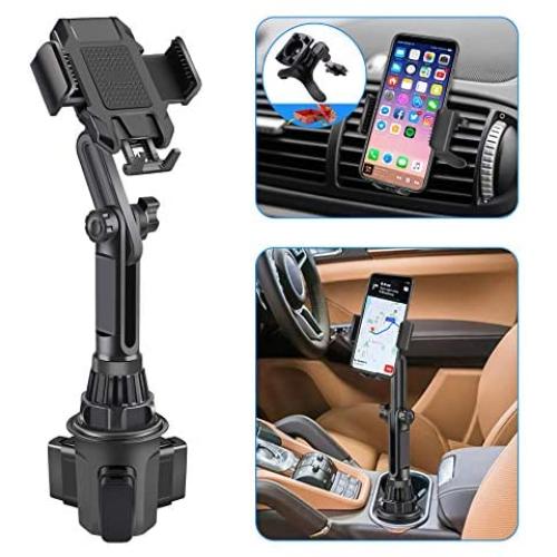 Car Cup Holder Phone Mount - Universal Adjustable Cup Holder Cradle Car Mount for Cell Phone iPhone 11 Pro/XR/Xs/XS Max/X/8/7Plus/Galaxy/Samsung