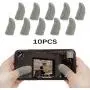 Iotton Finger Sleeves for Gaming [10 Pack], Anti-Sweat Breathable PUBG Finger Sleeves, Highly Sensitive Nano-Copper Fiber Material, Thumb Sleeves for PUBG/Rules of Survival/Call of Duty-White