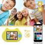 Kids Camera, LifeBasis 12MP HD Child Digital Photo Video Camera WiFi Wireless Connection, 2.0 inch Screen Mini Cartoon Camcorder Rechargeable Shockproof Camera for Kids Gifts with 16G TF Card