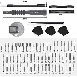 WIREHARD 73 in 1 Professional Precision Screwdriver Set - 70 Magnetic Specialty Bits - Repair Tool Kit FOR iPhone X, 8, 7 and below - SmartPhone - Computer - Tablet - Xbox - PlayStation - Electronics