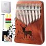 Kalimba Thumb Piano 17 Keys, Easy to Learn Portable Musical Instrument with Tuning Hammer, Gifts for Kids Beginners Adult and Friends