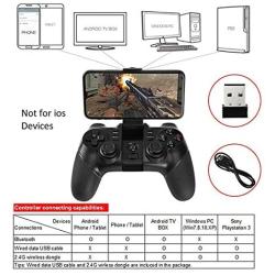 KYAMRC 2.4G Wireless Mobile Game Controller Bluetooth Gaming Gamepad Joystick for Android Phone/ PC Windows/ Tablet/ Smart TV/ TV Box/ PS3 - Android