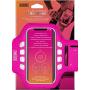 EDX Running Armband Phone Holder for Men & Women, with and Without LED, Compatible with iPhone and Galaxy Smartphones, LED Pink