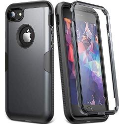 YOUMAKER Case for iPhone 8 & iPhone 7, Full Body Rugged with Built-in Screen Protector Heavy Duty Protection Slim Fit Shockproof Cover for Apple iPhone 8 (2017) 4.7 Inch