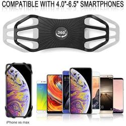 FISHOAKY Bike Phone Mount, 360° Rotation Silicone Bicycle Phone Holder, Universal Handlebar Mount for Cycling GPS/Music, Fits for X XR 8/8 Plus, Galaxy S10+, S10, Note 9/S9, 4.0"-6.5" Phones