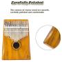 EastRock Kalimba 17 Keys Thumb Piano, with EVA High-Performance Protective Box and Hand-Rest Curve Design Kalimba,Easy to Learn Portable Instrument Gifts for Kids Adult Beginners(Mbira Acacia/Koa)