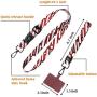 Universal Phone Lanyard Neck Wrist Straps with Durable Nylon Patch Compatible for iPhone Samsung Galaxy Huawei Series and Most Smartphone (Red)