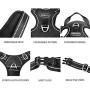 Hikiko No Pull Dog Harness and Leash Set Walking Pet Harness Adjustable Outdoor Reflective Oxford Material Pet Vest for Dogs Easy Control for Medium to Large Breed Dogs