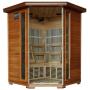 Radiant Saunas BSA1312 3-Person Cedar Corner Infrared Sauna w/ 7 Carbon Heaters