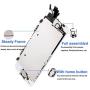 for iPhone 5 Screen Replacement White, 4.0" LCD Display Touch Full Assembly with Home Button, Proximity Sensor, Ear Speaker, Front Camera, Screen Protector, Repair Tools for A1428, A1429, A1442