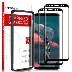 [2 Pack] QITAYO Screen Protector for Samsung Galaxy S9, HD-Clear [Bubble-Free][Case Friendly] [Alignment Frame] Tempered Glass Screen Protector Compatible with Samsung Galaxy s9