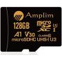 Amplim 128GB Micro SD SDXC V30 A1 Memory Card Plus Adapter Pack (Class 10 U3 UHS-I Pro MicroSD XC) 128 GB Ultra High Speed 667X 100MB/s UHS-1 TF MicroSDXC 4K Flash - Cell Phone, Drone, Camera