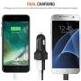 Trianium Car Charger 24W (2 Pack) Dual Charger Adapter, AtomicDrive SmartUSB Compatible iPhone 11 Pro Max/XR/XS Max/X/8/7/6/SE Plus, iPad Pro/Air2/Mini,Galaxy S20,Note 10,LG,Nexus, HTC,Huawei,and More