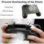 Mobile Controller with Portable Charger Cooling Fan Compatiple for PUBG/Call of Duty/Fotnite, L1R1 Mobile Game Trigger Joystick Gamepad Grip Remote for 4-6.5" Phone [2000mAh - No Bag]