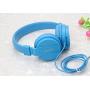 ONTA gorsun Foldable On Ear Audio Adjustable Lightweight Headphone for Kids Cellphones Smartphones iPhone Laptop Computer Mp3/4 Earphones (Blue)