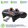 Phone Game Controller, T3 Bluetooth Joystick Wireless Gamepad Game Controller Joystick Gaming Controller for Android for iOS Mobile Phones PC Game Handle-Black with USB-