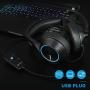 NUBWO N11U USB Gaming Headset with 7.1 Surround Sound Stereo, USB Headphones with Noise Canceling Mic & RGB Light, Compatible with PC, PS4 Console, Laptop