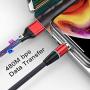NetDot Gen12 3 in 1 Magnetic Fast Charging Data Transfer Cable Compatible with Micro USB & USB-C Smartphones and i-Product(3.3ft/3 Pack red)