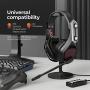 Mpow 7.1 USB Gaming Headset - Surround Stereo Sound - PS4 Headphones with Noise Canceling Mic & RGB Light Over Ear Headphones, Compatible with PC, PS4 Console, Laptop (Iron)