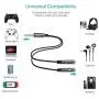 Kingtop 2 Pack 3.5mm Combo Audio Adapter Cable for PS4,Xbox One,Tablet,Mobile Phone,PC Gaming Headsets and New Version Laptop