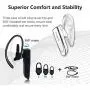 Glazata Wireless Bluetooth Headset Earpiece with Mic, 30-hrs Talking Time Stereo A2DP Hands-Free in-Ear Headphone for iPhone Samsung Cell Phone, Driver/Trucker (Black 2-Pack)