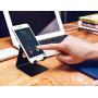 Cell Phone Stand, Lamicall Phone Stand: Cradle, Dock, Holder Compatible with iPhone 11 Pro Xs Max XR X 8 7 6 Plus and Other Android Smartphone Charging, Desk Office Accessories - Black