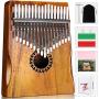 Kalimba Thumb Piano 17 Keys, Portable Mbira Finger Piano Gifts for Kids and Adults Beginners