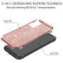 BENTOBEN Galaxy S20 Case 5G 6.2", Shockproof Glitter Sparkle Bling Dual Layer Shiny Faux Leather Hard PC Soft Bumper Slim Protective Phone Cover for Samsung Galaxy S20/ Galaxy S20 5G (2020), Rose Gold