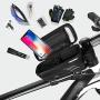 QIANMA Bicycle Bag Mountain Bike Mobile Phone Bag Rainproof Waterproof MTB Front Bag Mobile Phone Case Bicycle Top Tube Bag Cycling Accessories