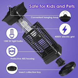 Bug Zapper, Electric Mosquito Zapper Killer for Indoor & Outdoor, Bug Zapper Outdoor for Backyard, Patio, Home, Garden